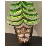 FR - Christopher Radko Pine Tree Santa Glass Ornament