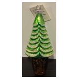 FR - Christopher Radko Pine Tree Santa Glass Ornament