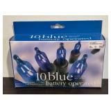 S - Lot of 5 New Blue Battery Operated Indoor Light Sets