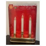 S - Set of 2 LED 10in Holiday Candoliers with Light Sensors