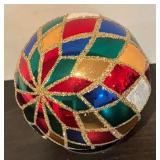 FR - Christopher Radko Harlequin Patterned Christmas Ornament
