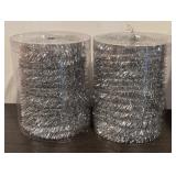 S - Holiday Silver Tinsel, Decorative Trees and Vintage Santa Tin