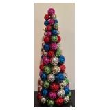 S - Pretty Pre-Lit Multicolor Ornament Christmas Tree Decor