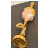 TR - Christopher Radko Double Face Golden Trumpet Ornament