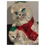 TR - Christopher Radko Snow Kitties Glass Ornament