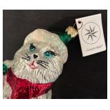 TR - Christopher Radko Snow Kitties Glass Ornament