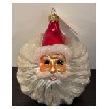 TR - Christopher Radko Winter Winds Santa Glass Ornament