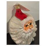 TR - Christopher Radko Winter Winds Santa Glass Ornament