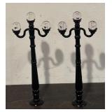 S - Village Square Miniature Accessories Set with Fences, Bench, Lamp Posts and Sign