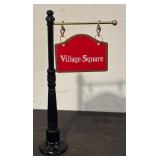 S - Village Square Miniature Accessories Set with Fences, Bench, Lamp Posts and Sign