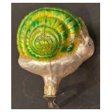 TR - Old World Christmas Smiley Snail Glass Clip Ornament