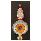 TR - Christopher Radko Double Sided Santa Glass Ornament