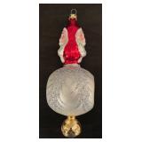 TR - Christopher Radko Double Sided Santa Glass Ornament