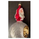 TR - Christopher Radko Double Sided Santa Glass Ornament