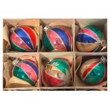 FR - Set of 12 Vintage Callik Hand Made Glass Christmas Ornaments from Poland