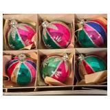 FR - Set of 12 Vintage Callik Hand Made Glass Christmas Ornaments from Poland