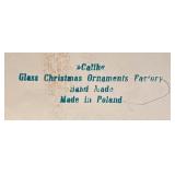 FR - Set of 12 Vintage Callik Hand Made Glass Christmas Ornaments from Poland