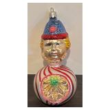 TR - Christopher Radko Squiggles Clown Glass Ornament