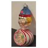TR - Christopher Radko Squiggles Clown Glass Ornament