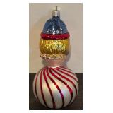 TR - Christopher Radko Squiggles Clown Glass Ornament
