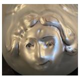 TR - Vintage Pear-Shaped Glass Ornament with Woman