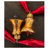 S - Christopher Radko Bell Garland with Red and Gold Ornaments