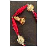 S - Christopher Radko Bell Garland with Red and Gold Ornaments