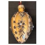 S - Set of 5 Decorative Egg-Shaped Glass Ornaments