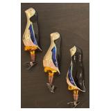 S - Set of 3 Vintage Penguin Clip Ornaments