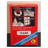 TR - Holiday Lights and Accessories Lot: 100 Light Holders, Clear Light Set, Red LED String, Light Tester and More