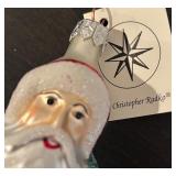 TR - Christopher Radko Poinsettia Santa Ornament