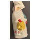 TR - Christopher Radko Poinsettia Santa Ornament