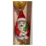 TR - Christopher Radko Santa Glass Christmas Garland