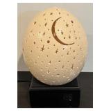 S - Moon and Star Ceramic Egg Lamp
