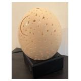 S - Moon and Star Ceramic Egg Lamp