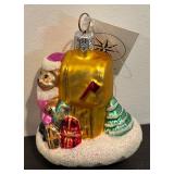 FR - Christopher Radko Bear Mail Glass Ornament