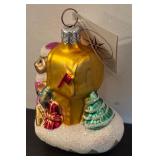 FR - Christopher Radko Bear Mail Glass Ornament