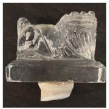 S - Large Asian Style Glass Snuff Bottle with Hand-Painted Scenes