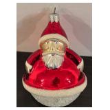 FR - Christopher Radko 4 Roly-Poly Santa Claus Ornament