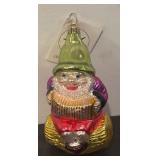 FR - Christopher Radko Accordion Elf Glass Ornament
