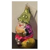 FR - Christopher Radko Accordion Elf Glass Ornament