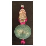 FR - Double Face Santa Glass Christmas Ornament