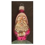 FR - Double Face Santa Glass Christmas Ornament
