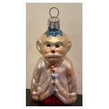 FR - Christopher Radko Monkey Man Glass Ornament