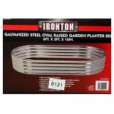 G - Ironton Galvanized Steel Oval Raised Garden Planter Bed