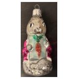 FR - Christopher Radko Shy Rabbit Glass Ornament