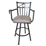 K - Pair of Metal Swivel Bar Stools