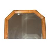 MB - Octagonal Wall Mirror with Wooden Frame