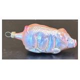 FR - Christopher Radko Pink Pig Glass Ornament