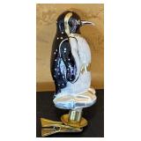 FR - Festive Glass Penguin Clip Ornament